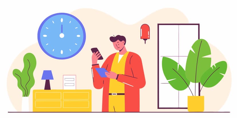 A person looking up what to know before calling an AC repair service.